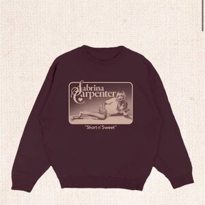 Sabrina Carpenter Women's Brown Crew Neck Sweater